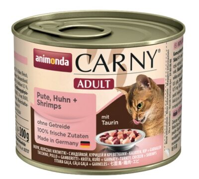 Animonda Carny Adult Indyk, Kurczak + Krewetki puszka 200g - obrazek 3