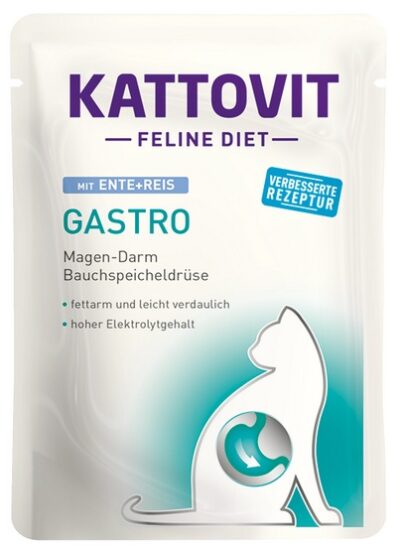 Kattovit Feline Diet Gastro kaczka i ryż saszetka 85g - obrazek 3