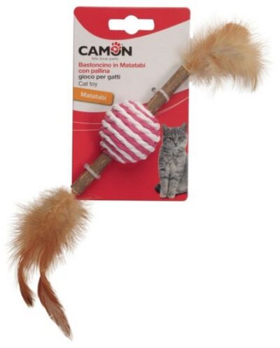 Camon Cat Toy Matatabi z kulą i piórkami - obrazek 3