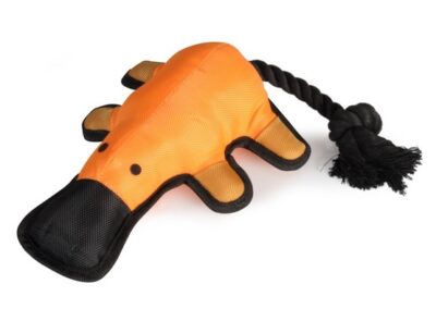 Camon Dog Toy Nylonowy dziobak z piszczałką i liną - obrazek 3