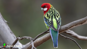 Rozella białolica - Platycercus eximius) - ptak w naturze