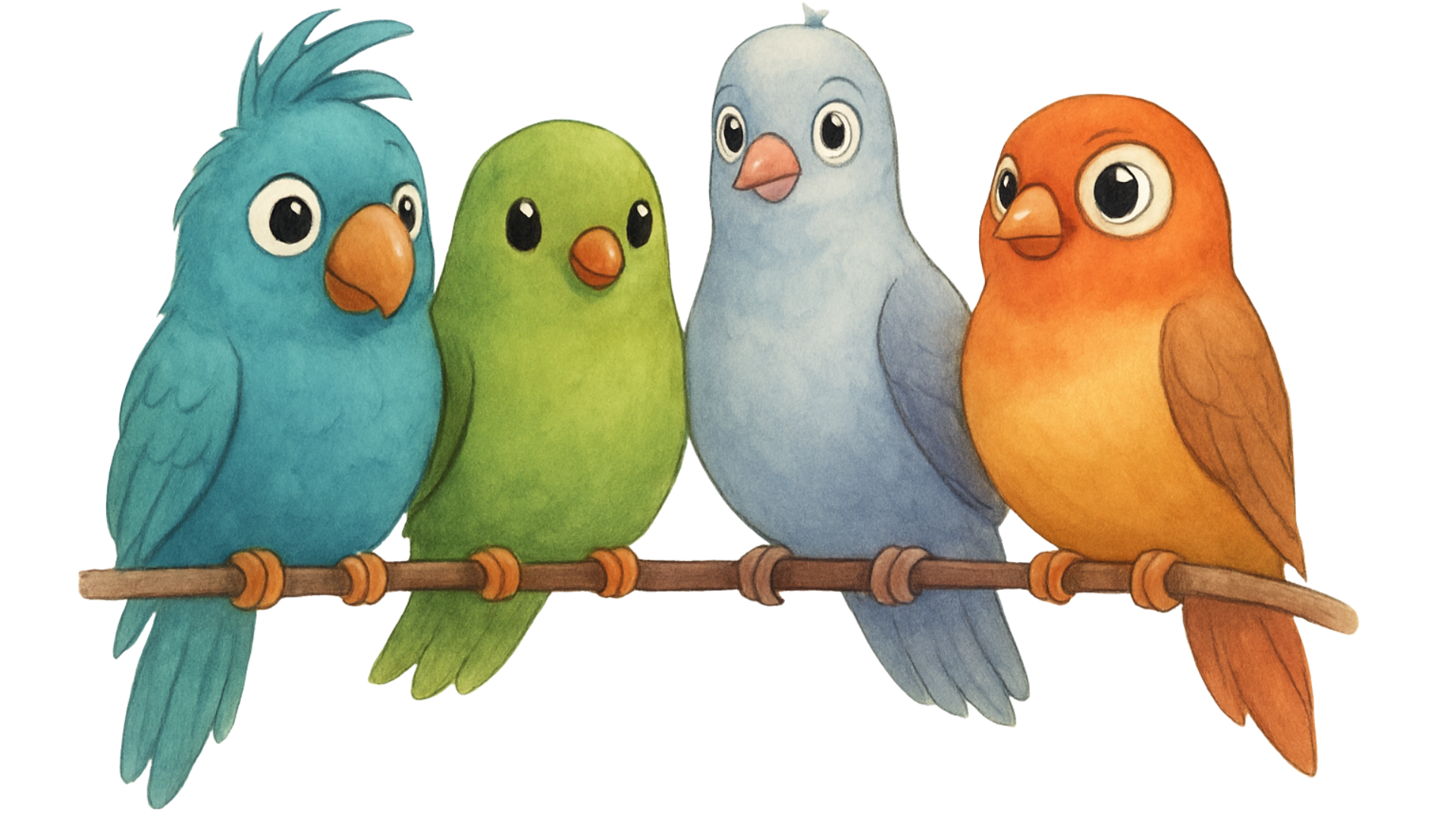 Ptaki egzotyczne jako logo strony Papugi i Spółka