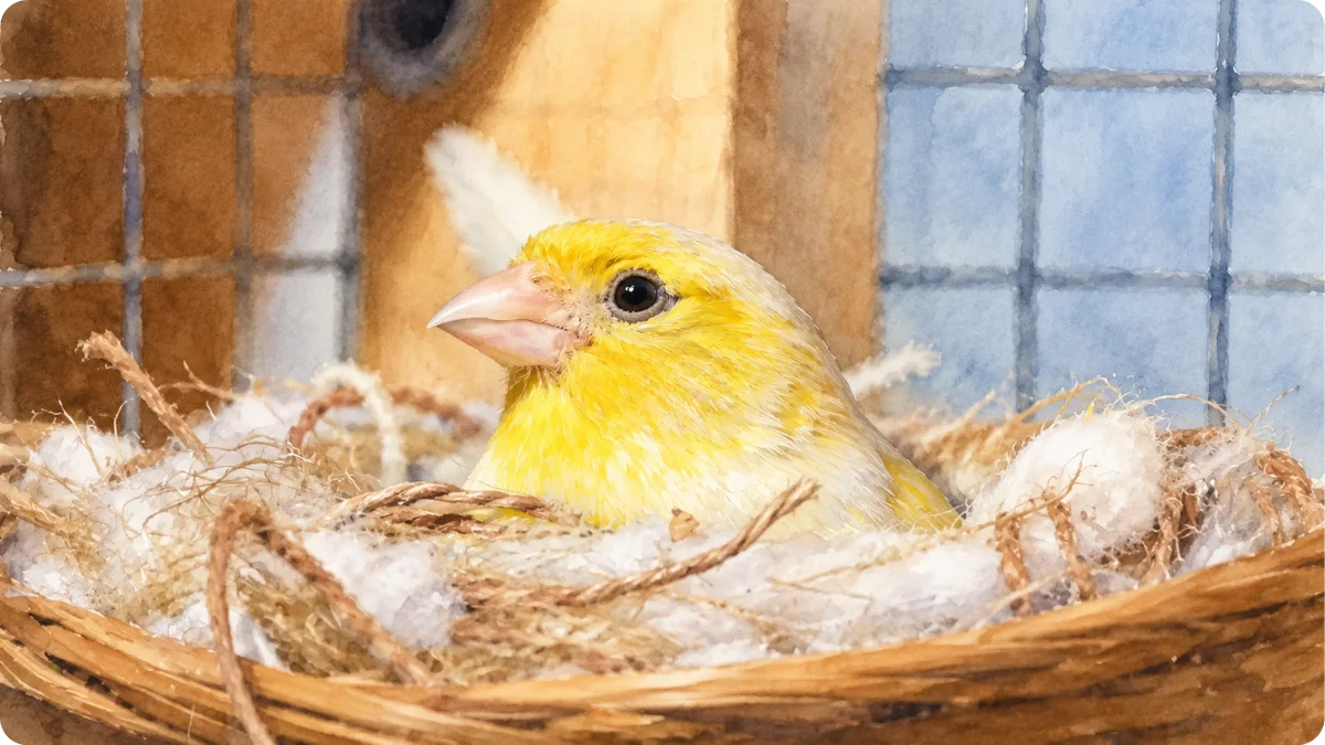 Przygotowanie do lęgów kanarków