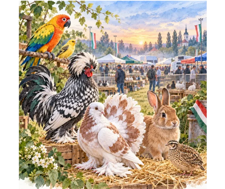 Ilustracja przedstawiająca Giełde ptaków w Monorze